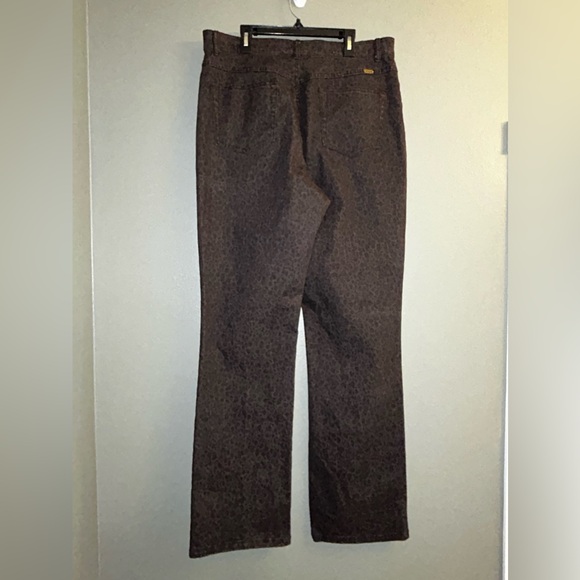 FDJ French Dressing Jeans Suzanne Bootcut Black Cheetah Leopard Print 12 6207322 - Picture 11 of 12